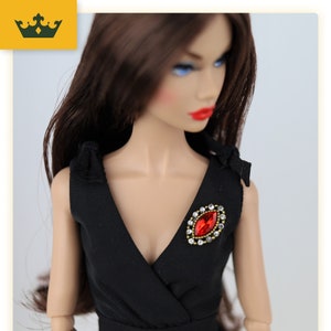 Magnetic Doll Brooch - Poppy Parker, Integrity Toys, Fashion Royalty, 1/6 scale doll, fashion doll, FR doll Mizi Doll Accessories - RUBY
