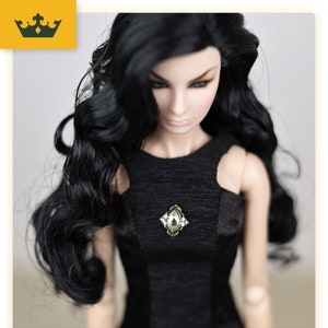 Magnetic Brooch for fashion doll, Poppy Parker, Integrity Toys, Fashion Royalty, Momoko, Blythe Doll Accessories, jewelry - RETRO DIAMOND