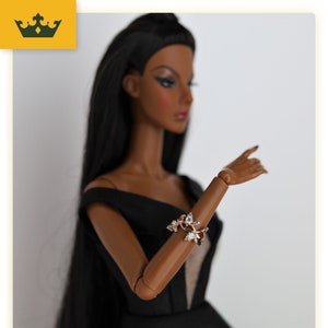 1/6 scale Doll bracelet - Doll Jewelry for Poppy Parker, Fashion Royalty, Blythe, Jewelry for Fashion Doll - Vines Rose Gold