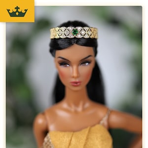 Gold Doll Crown - for Fashion Royalty, Integrity Toys, 1/6 scale doll, Poppy Parker, NU Face, 12 inch doll, Doll Accessories - Esther