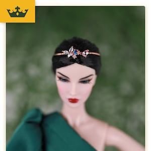 Gold Butterfly Doll Crown for Fashion Royalty, Integrity Toys, Poppy Parker, Momoko, NU Face, Mizi, 1/6 scale doll, FR2 - Kimana GREEN