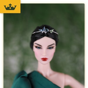 Silver Butterfly Doll Crown for Fashion Royalty, Integrity Toys, Poppy Parker, Momoko, NU Face, Mizi, 1/6 scale doll, FR2 - Kimana BLUE