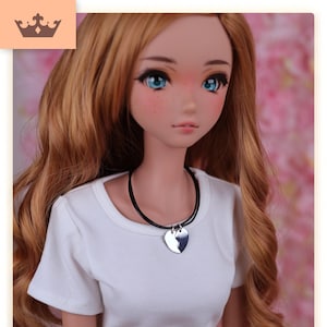 Smart Doll Friendship necklaces - Smart Doll accessories, smart doll necklace, smartdoll clothes, 1/3 scale bjd accessories - SILVER Heart