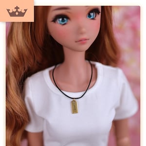 Smart Doll Dog Tag necklace - Smart Doll accessories, BJD dog tag, smartdoll clothes, 1/3 scale bjd SD accessories - Lucky GOLD