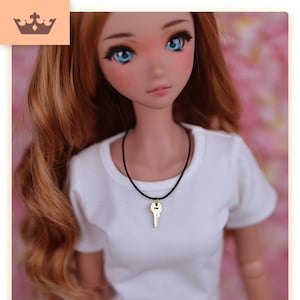 Smart Doll Dog Tag necklace - Smart Doll accessories, BJD dog tag, smartdoll clothes, 1/3 scale bjd SD accessories - Key GOLD