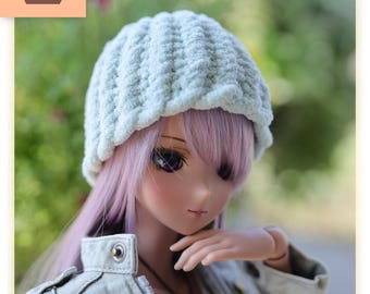 1/3 Scale Handmade Knit Beanie Hat for Smart Doll - Minty