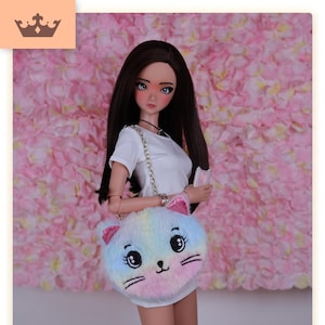 Smart Doll Purse - Smart Doll Tasche, SmartDoll Zubehör, Puppenkleidung 1/3 Geldbörse - Rainbowish Cat