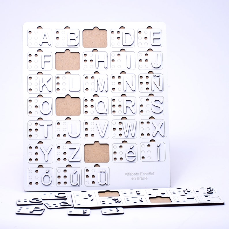 Spanish Braille Alphabet Set Board Letters With Punctuation in Etsy