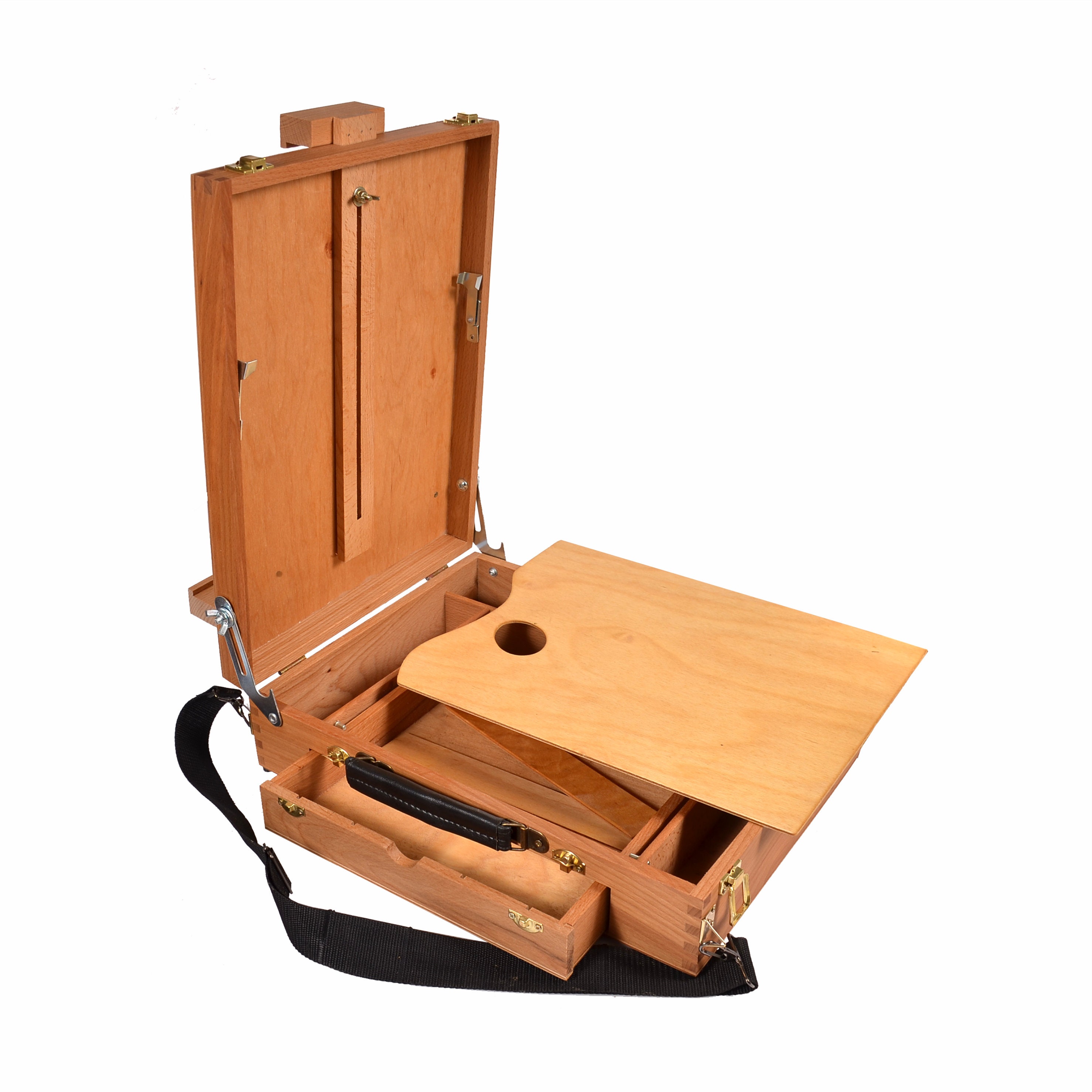 Large easel box pleinair Travels easel with case Easel for Etsy