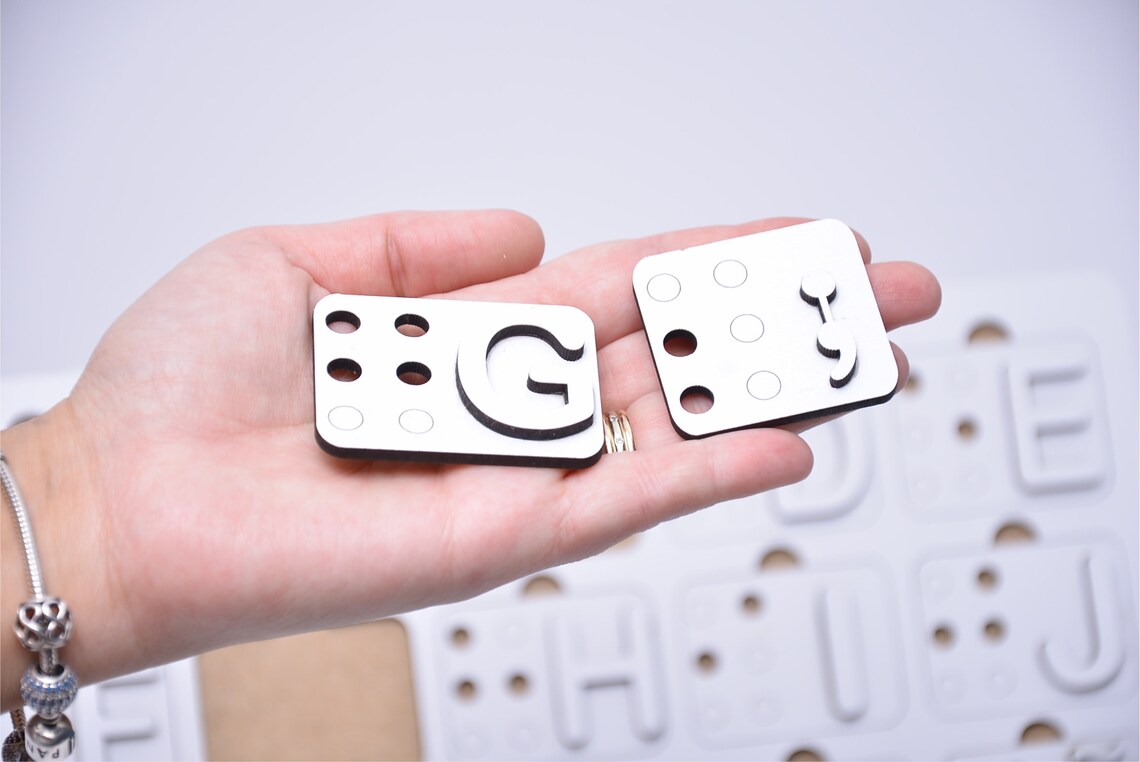 Spanish Braille Alphabet Set Board Letters With Punctuation in Etsy