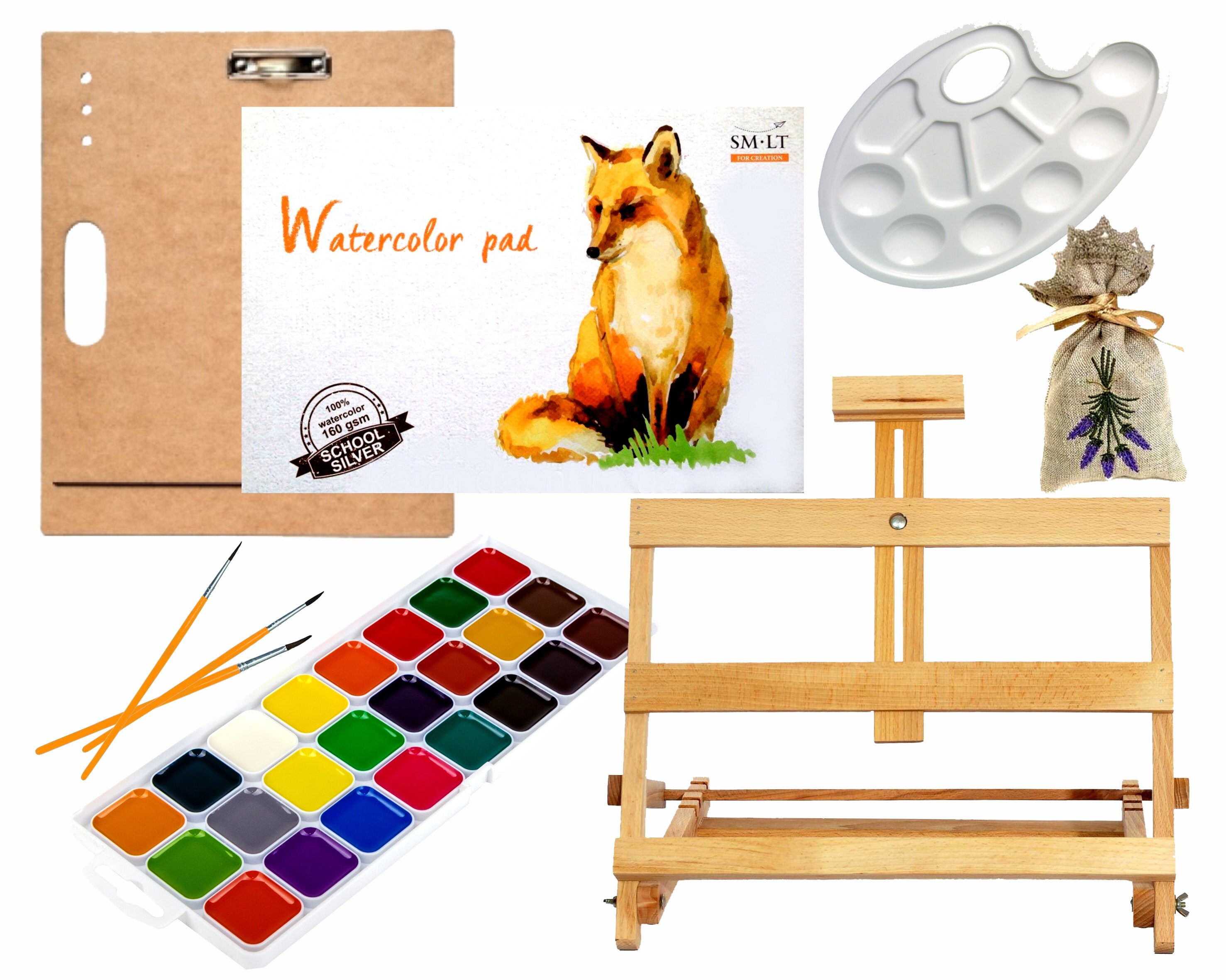 Set of tools for watercolor painting Watercolor paint 24 Etsy