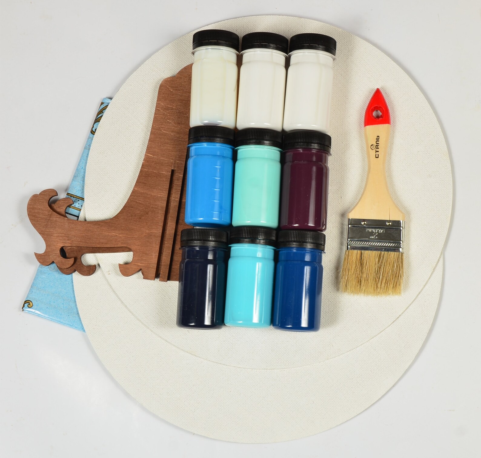 Pouring acrylic paints DIY Kit for creating an abstract Etsy