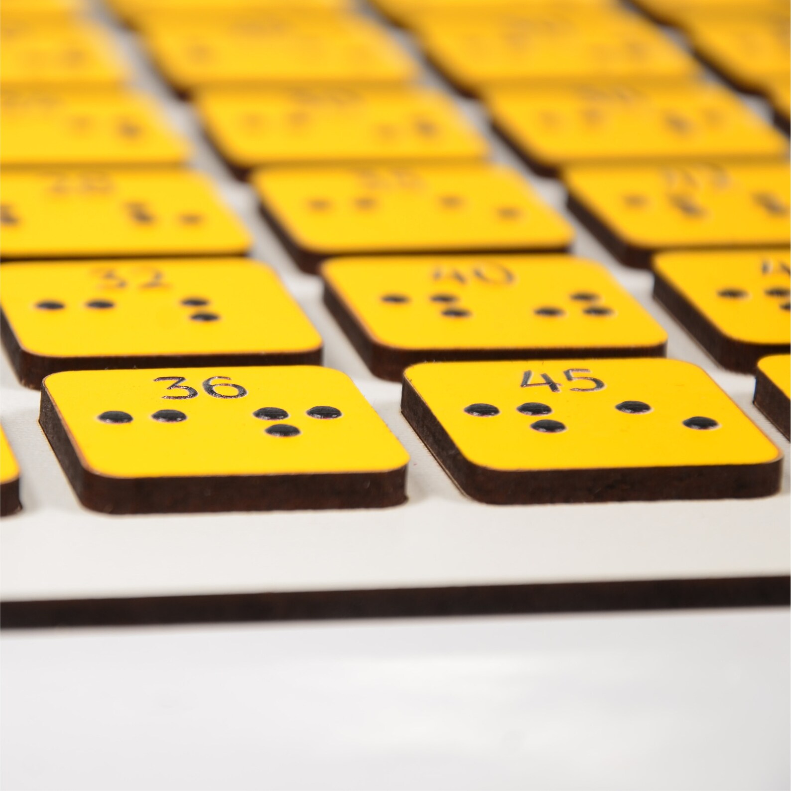 Braille multiplication table for Pythagoras for blind and Etsy