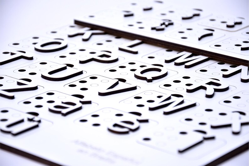 Spanish Braille Alphabet Set Board Letters With Punctuation in Etsy