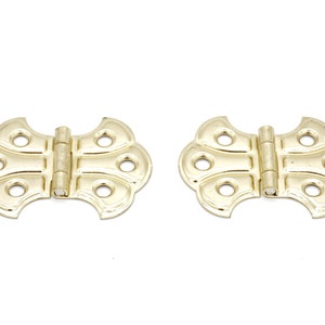 Hinges Butterfly Hinges SOLD IN PAIRS Flush Mount Full Surface Hinge Antique Style Polished Brass Price Is For 2 Hinges