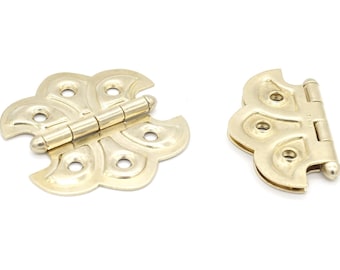 Hinges BUTTERFLY HINGE Sold In Pairs Flush mount hinge Polished Brass Price Is For 2 Hinges