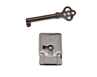 Zonfer 1pcs Antique Cabinet Door Lock Set Key Antique Quartet Classical Lock Decorative Furniture Kitchen Box Drawer Lock