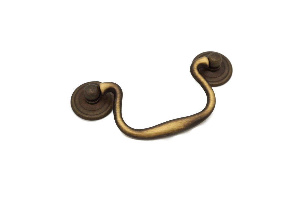 4 Sizes Antique Drawer Pulls Colonial Queen Ann Early American Etsy