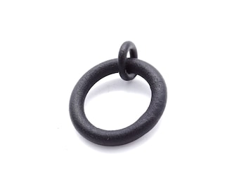 1 5/8" Black IRON RING PULL Shutter Ring Pull Furniture Drawer Pull Cabinet Pull Antique Black Iron Ring Pull Antique Drop Pull