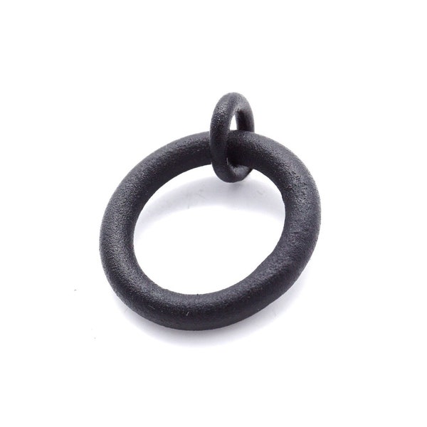 1 5/8" Black IRON RING PULL Shutter Ring Pull Furniture Drawer Pull Cabinet Pull Antique Black Iron Ring Pull Antique Drop Pull