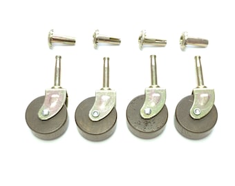 Caster furniture casters set of 4 wooden casters antique style chest of drawers casters comes with insert 1 5/8" wheel