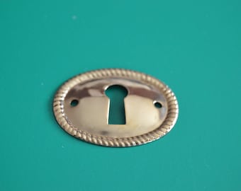 Keyhole Cover Lock Cover Escutcheons Antique Style Keyhole Cover Plate Key Hole Cover Plate Furniture Drawer Lock Cover, Brass
