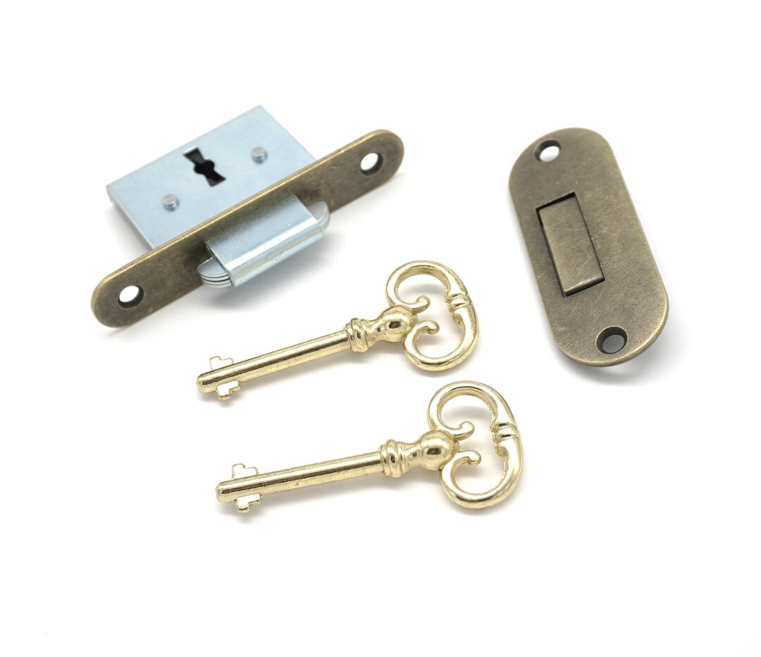 ROLL TOP DESK Lock, Antique Style Desk Lock, Comes With 2 Keys Full