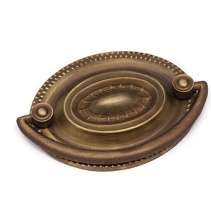 Antique Drawer Pull Furniture HEPPLEWHITE DRAWER PULL Federal Drawer Pull Brass, Antique Finish Early American Drawer Pull 2" Centers