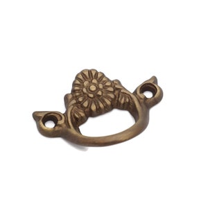 2 1/8" Keyhole Cover With Finger Pull Antique Victorian Furniture Cabinet Slant Top Desk Secretary Desk Students Desk Solid Brass Pull