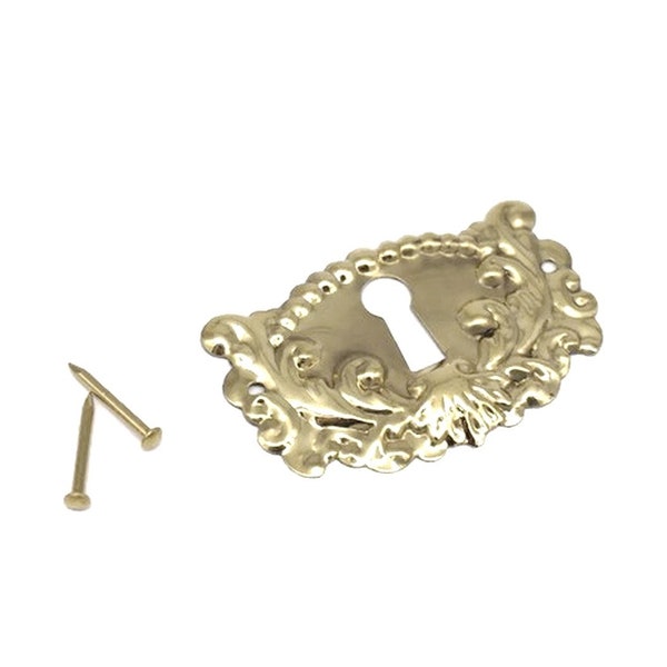 2" Keyhole Cover Plate Escutcheon Keyhole Cover Furniture Brass Key Hole Lock Cover Plate