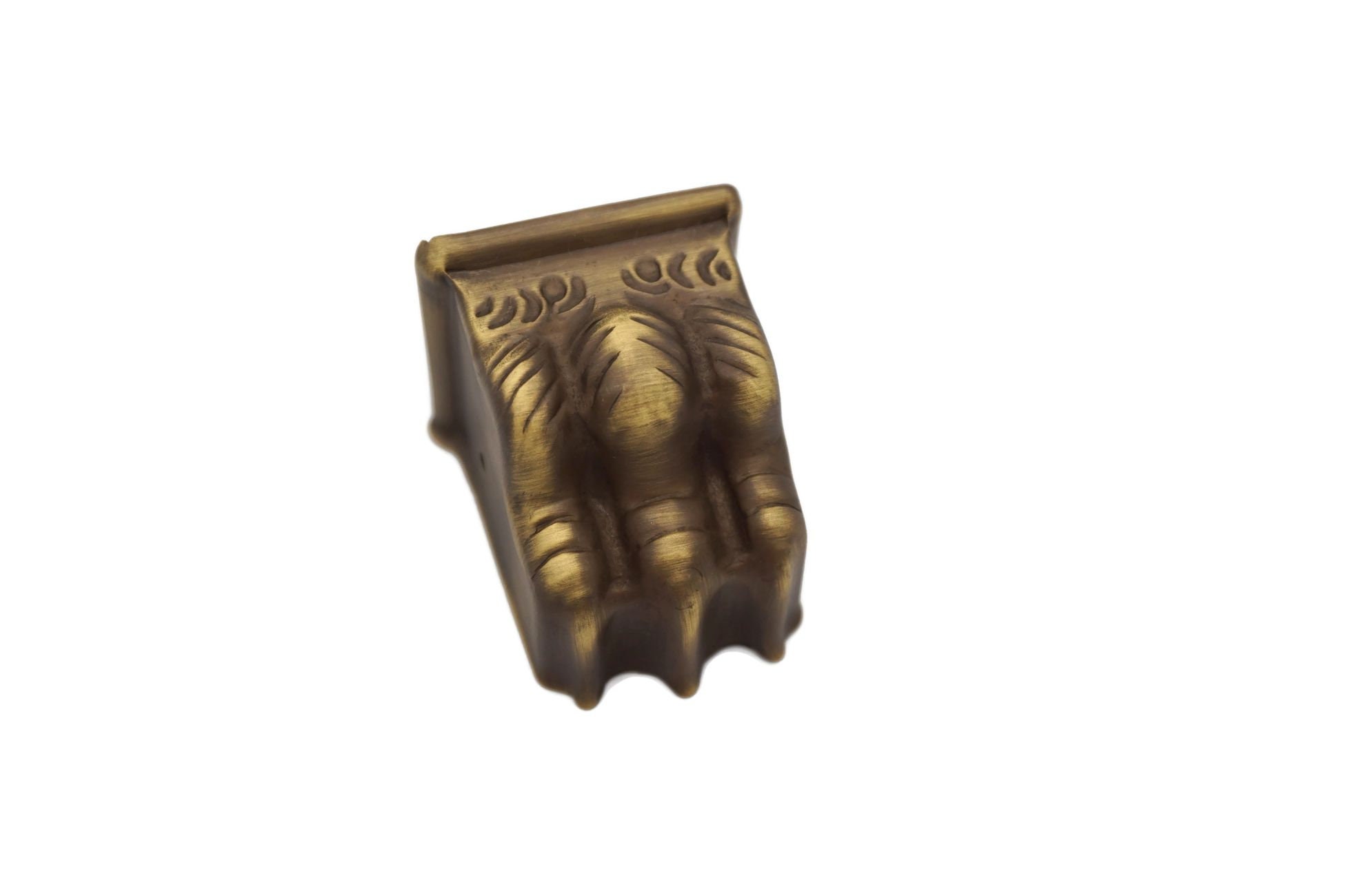 1 3/4" Brass Furniture Leg Toe Caps/End Caps - Plain Duncan Phyfe Style, Protects Floor & Finishes