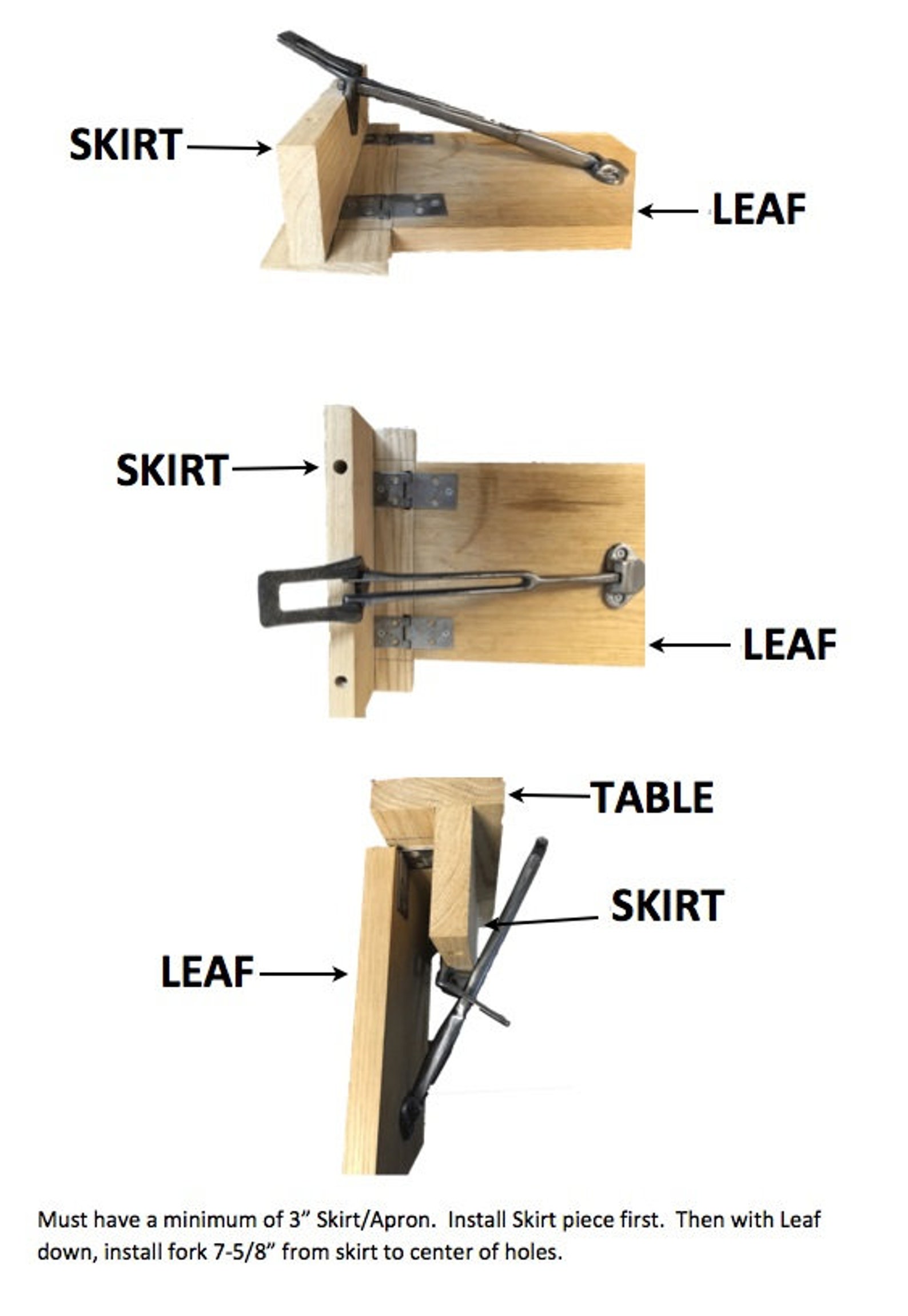 Drop Leaf Table Support 3 PIECE SET Pleukharp Antique Table Etsy