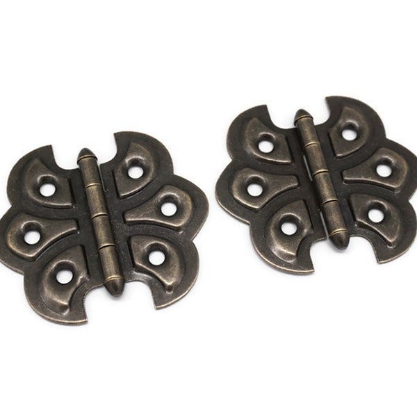 Hinges Butterfly Hinges SOLD IN PAIRS Flush Mount Full Surface Hinge Antique Style Antique Brass Price Is For 2 Hinges