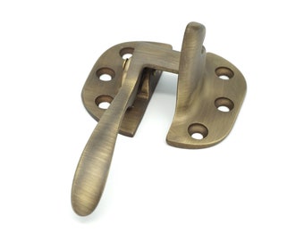 Latch ICE BOX LATCH antique style cabinet latch door latch Left hand Latch Antiqued Solid Brass Cabinet Latch Boat Cabinet Latch