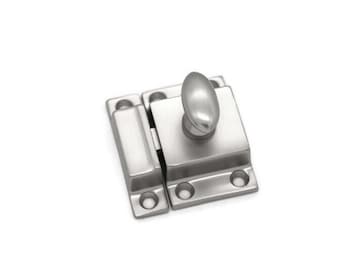 CABINET LATCH 1-5/8" Country Turn Latch Furniture Latch Cupboard Turn Latch Boat Latch Premium Quality Cabinet Latch Brushed Nickel Finish