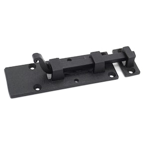 3 1/2&quot; Black Iron SHUTTER LATCH Slide Bolt, Door Slide Bolt Latch, Cabinet Latch Slide Bolt, Forged Iron Gate Latch, Black Powder Coat Gates