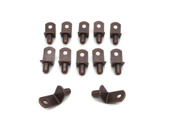 Shelf Pins Bookcase Shelf Support Antique Style Stacking Bookcase Shelf Rest - Statuary Oil Rubbed Bronze Finish. 12, 24, 36, 48, 60 Packs.