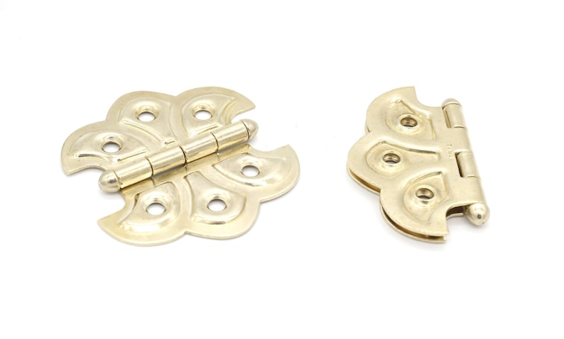 Hinges BUTTERFLY HINGE Sold In Pairs Flush mount hinge Polished Brass Price Is For 2 Hinges