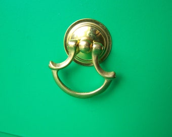 Small Brass Knob Cute Petite Bow Pull Jewelry Box Pull Bin Pull Solid Brass