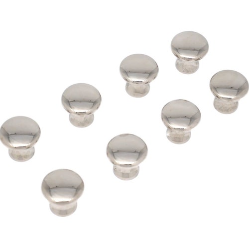 Small Polished Nickel Knobs Bookcase Knobs Desk Knobs Antique Etsy