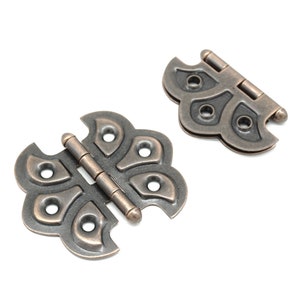 Hinges BUTTERFLY HINGE Sold In Pairs Flush mount hinge Antique Copper Price Is For 2 Hinges