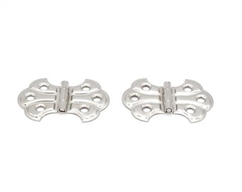 Hinges Butterfly Hinges SOLD IN PAIRS Flush Mount Full Surface Hinge Antique Style Polished Nickel Price Is For 2 Hinges