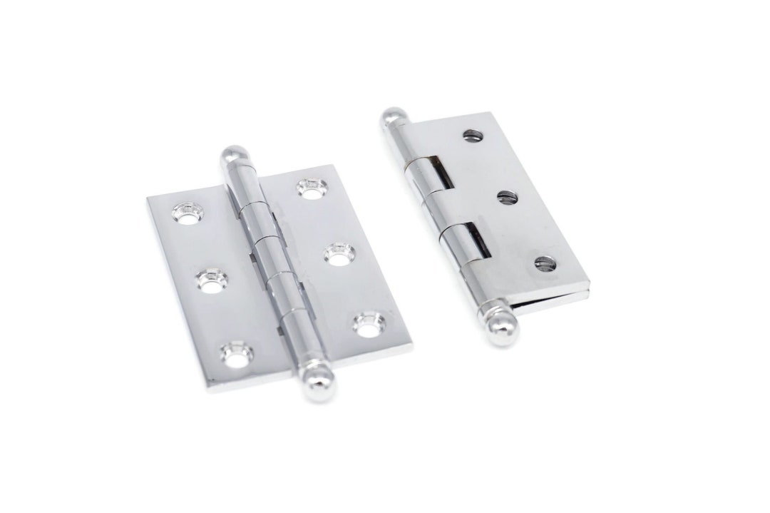 Polished Nickel HINGES 21/2 Butt Hinges Ball Etsy