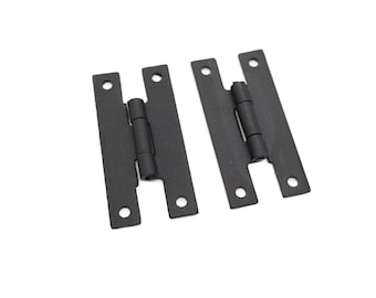 3" Hinge BLACK IRON HINGES cabinet hinge door hinge furniture hinge Priced as Pair 2 Hinges 3" High X 1 1/2" wide X 1/2" leaf