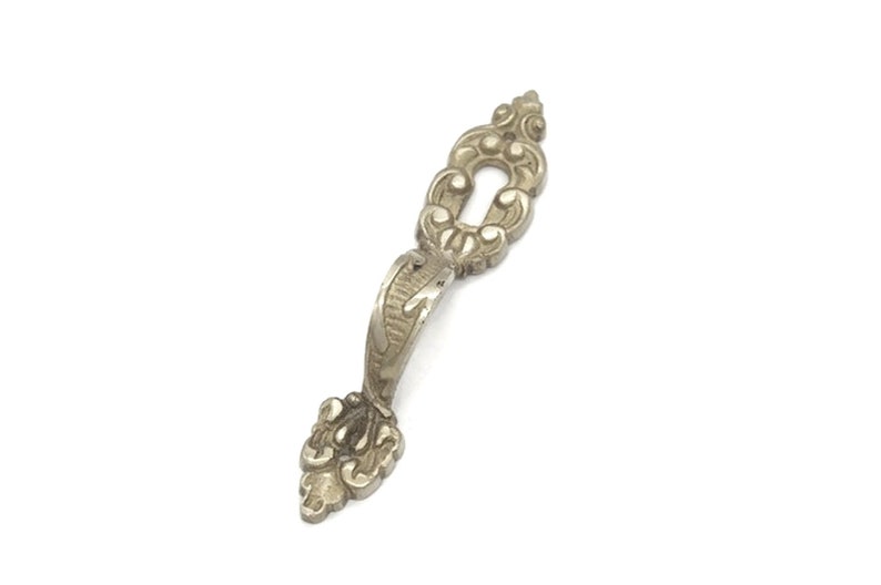 Keyhole Cover Pull Cast Brass Victorian Style Key Hole Pull Antique Escutcheon