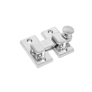 Latch SHUTTER BAR LATCH antique style cabinet latch door latch Left and right hand flush mount Latch Polished Nickel