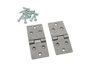 Antique DROP LEAF Table Hinges Steel, Large, Sold in Pairs, With 12 Wood Screws, Table Hinges Made From Heavy Cold Rolled Steel 1/16" Thick