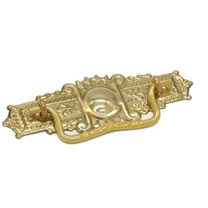 Furniture Drawer Pull EASTLAKE DRAWER PULL Antique Style Pull Solid Brass Cabinet Pulls