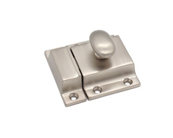 CABINET LATCH 2-1/16" Country Turn Latch Furniture Latch Cupboard Turn Latch Boat Latch Premium Quality Cabinet Latch Brushed Nickel Finish