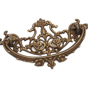 Antique Furniture Drawer Pull Victorian Drawer Pulls Eastlake Drawer Pull Cabinet Drawer Pull Handle Bail Drawer Pulls Solid Brass, Antiqued